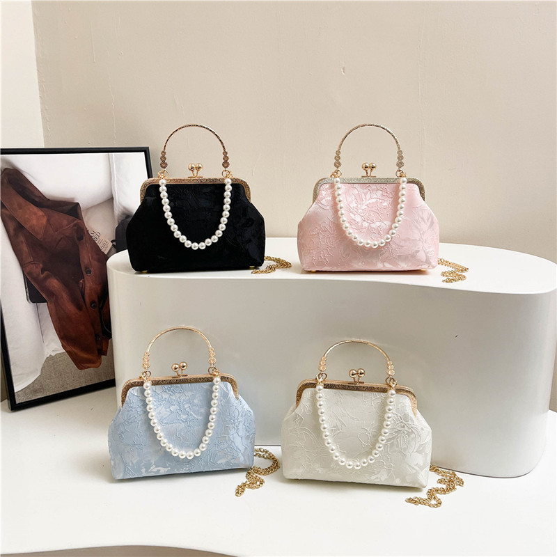Vintage Classic Lace Bag pearl - Evening Bag Beaded ulasan dan harga