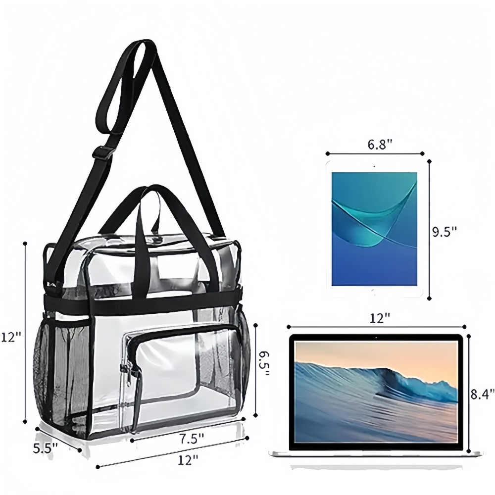 Clear Tote Bag Heavy Duty Plas - Women Bags Office ulasan dan harga