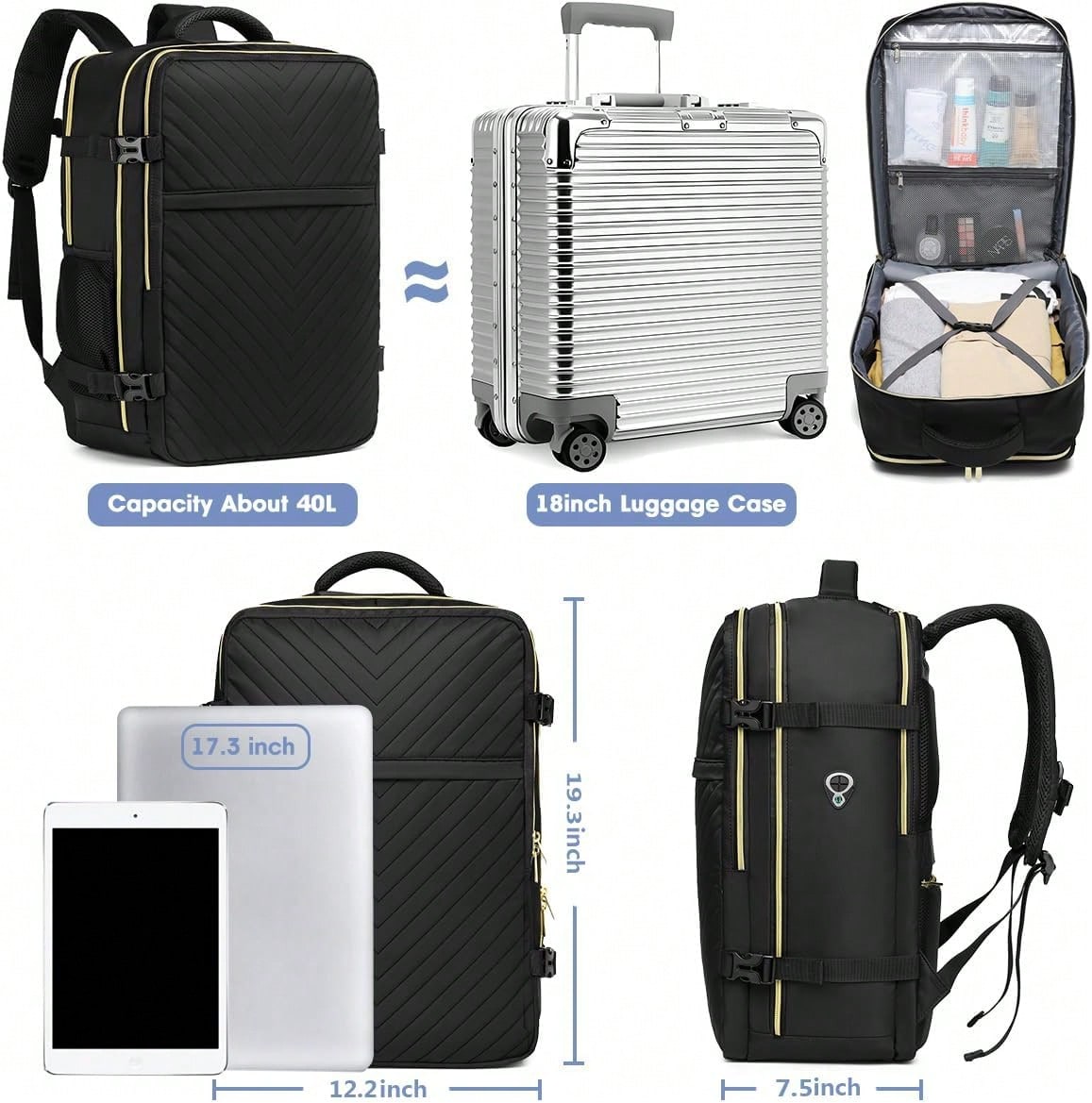 Large Carry On Travel Backpack - Women Bags College ulasan dan harga