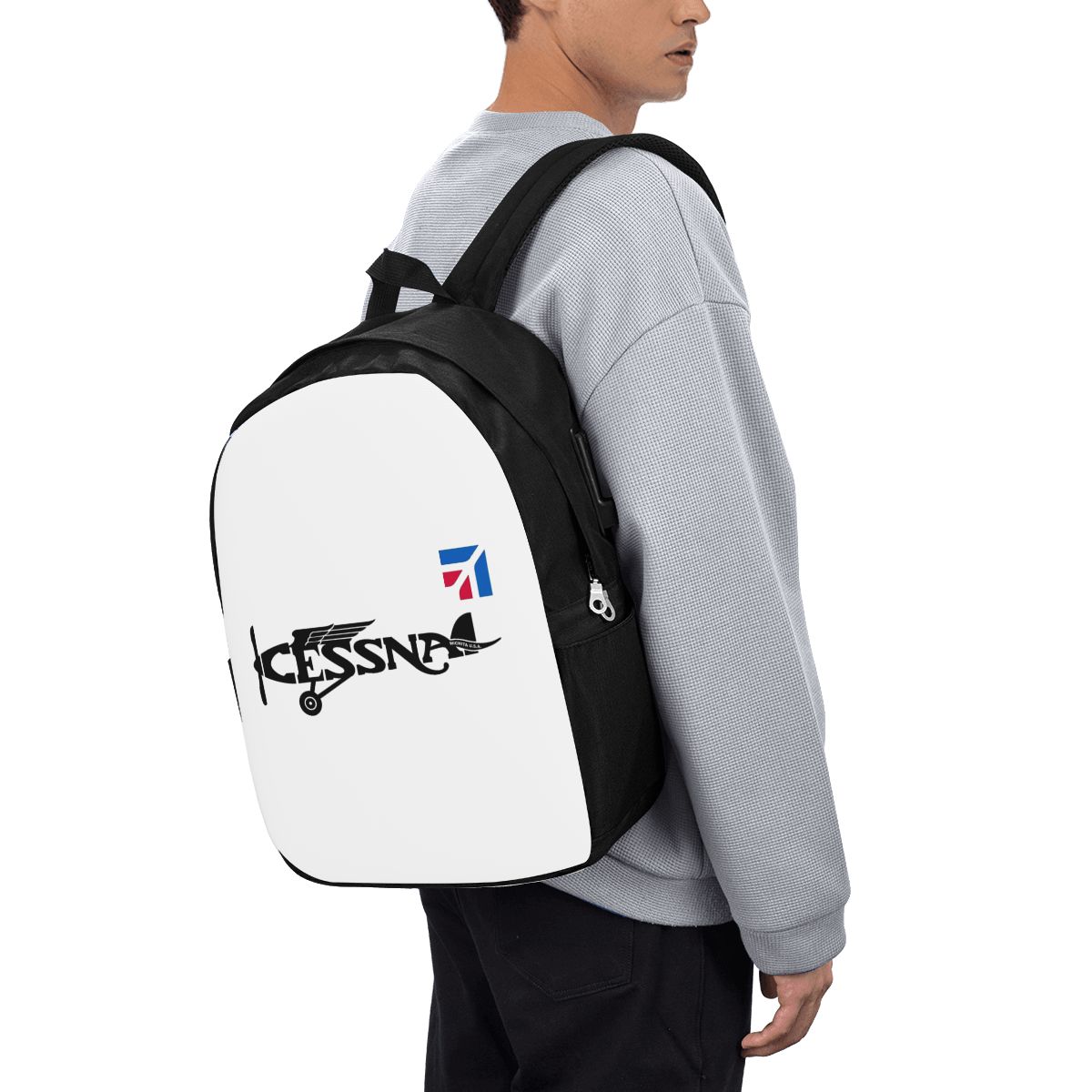 Cessna Logo Backpack Travel No - Women Bags College ulasan dan harga
