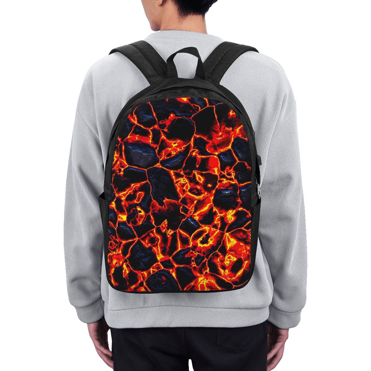 Magma Volcano Lava Fire Backpa - Women Bags College ulasan dan harga