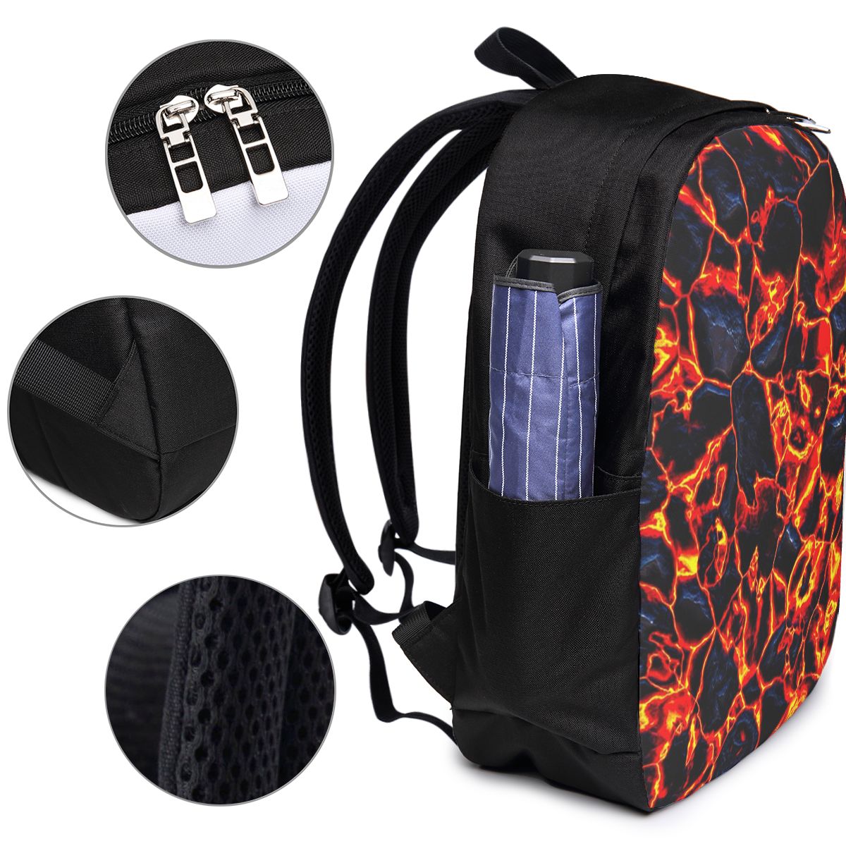 Magma Volcano Lava Fire Backpa - Women Bags College ulasan dan harga
