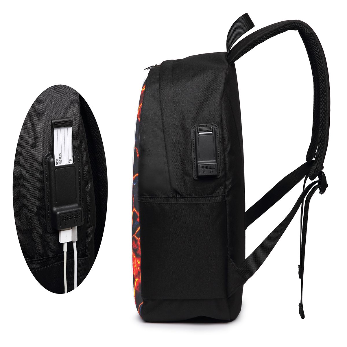 Magma Volcano Lava Fire Backpa - Women Bags College ulasan dan harga