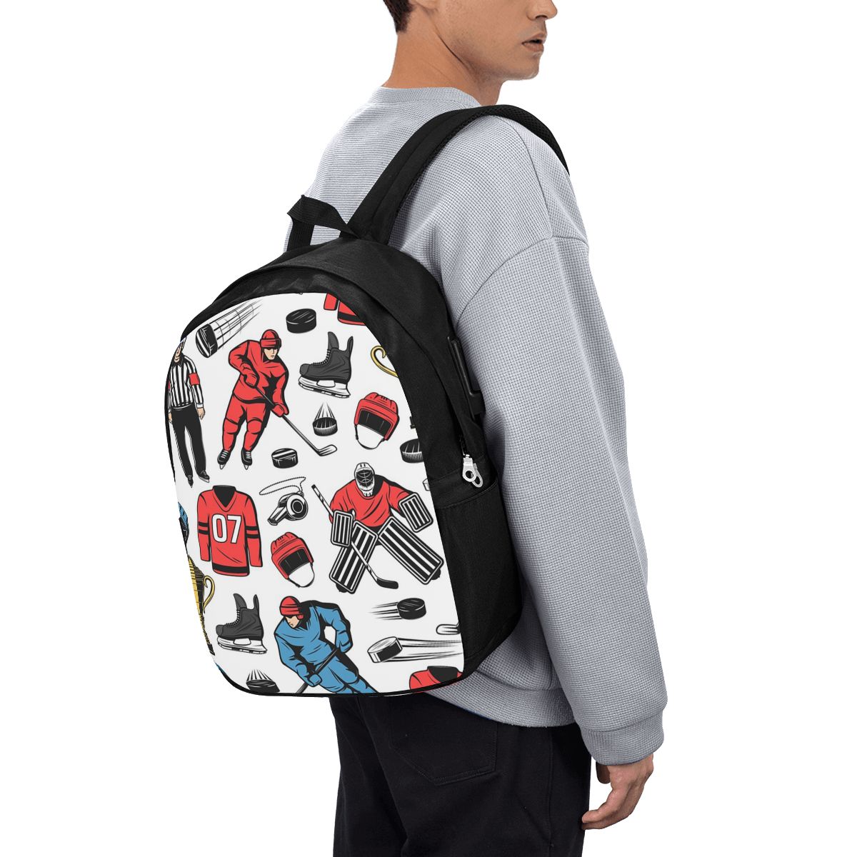 Ice Hockey Players On Rink Bac - Women Bags College ulasan dan harga