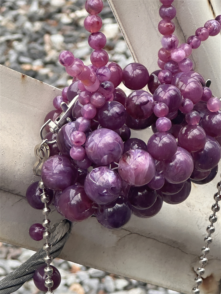 Girls Mini Purple Beaded  Clut - Evening Bag Beaded ulasan dan harga