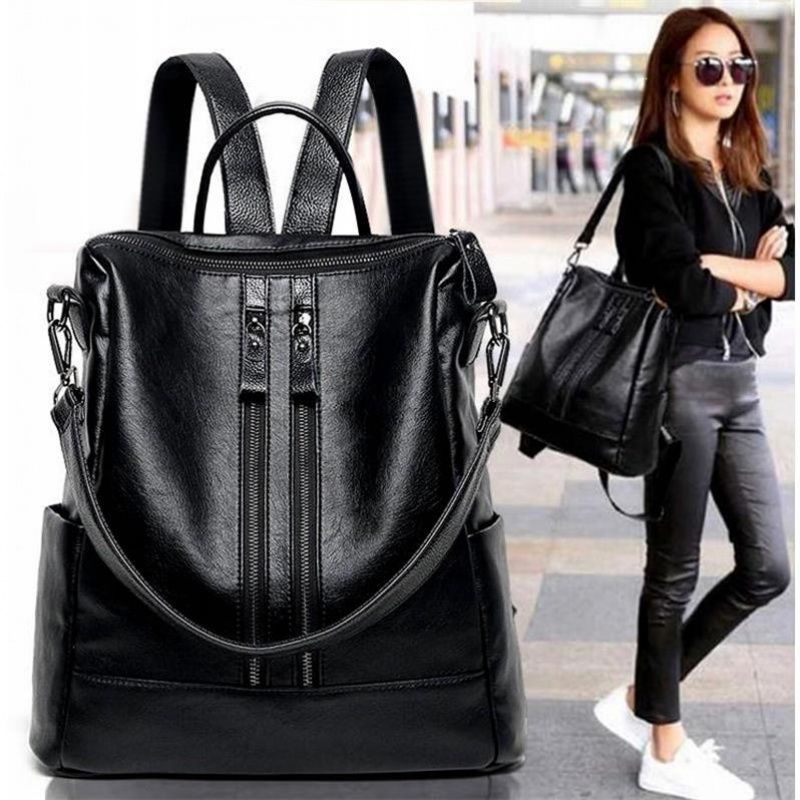 Women Soft Leather Backpack Sc - Women Bags Office ulasan dan harga