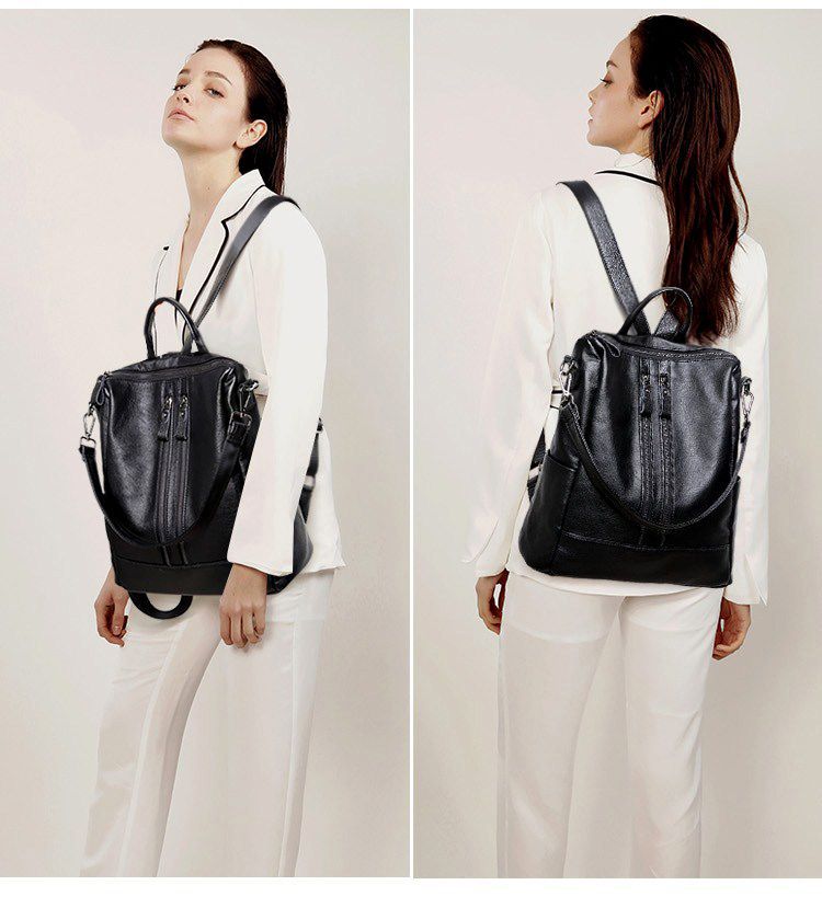 Women Soft Leather Backpack Sc - Women Bags Office ulasan dan harga