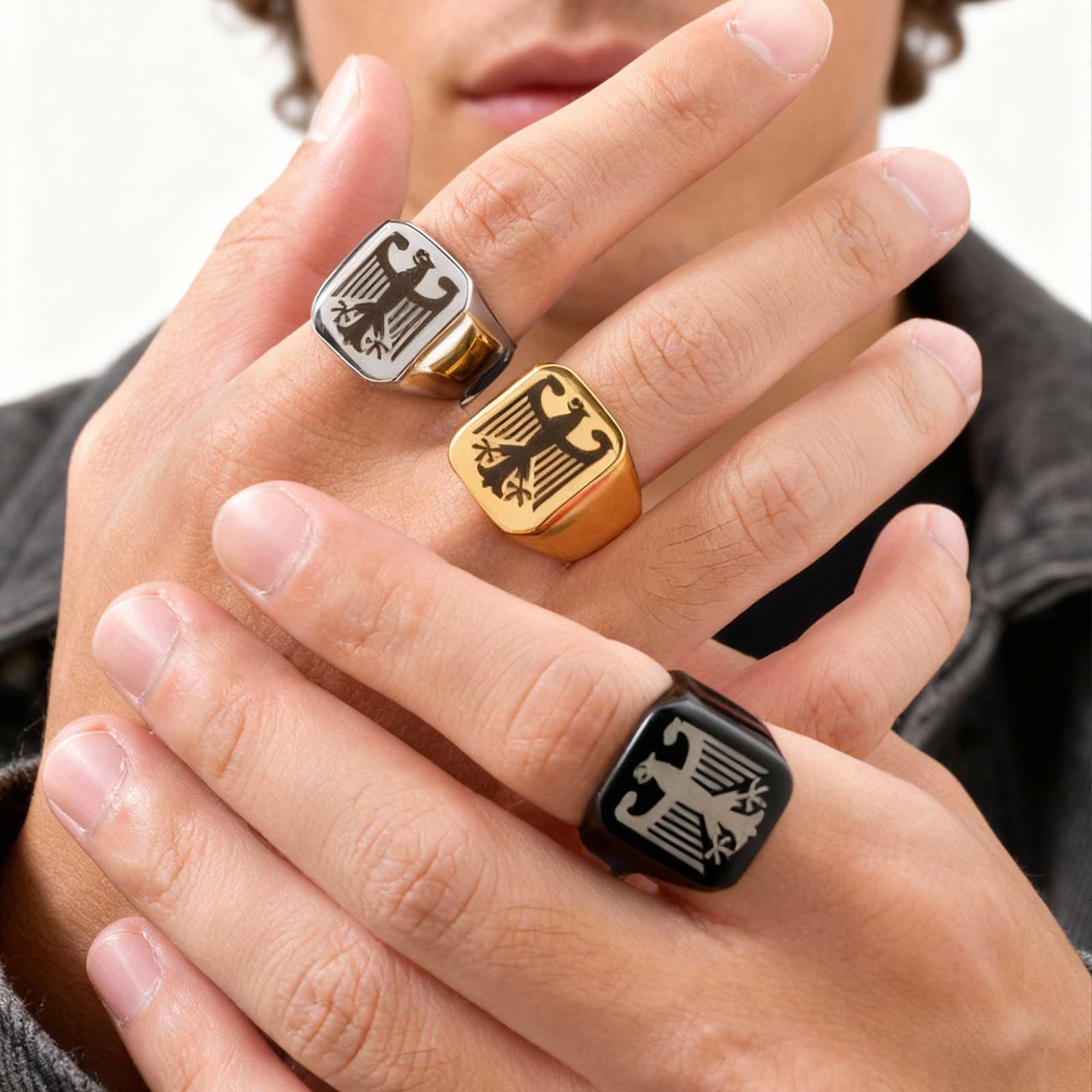 Custom Flying Hawk Eagle Ring  - Women Bags Price ulasan dan harga