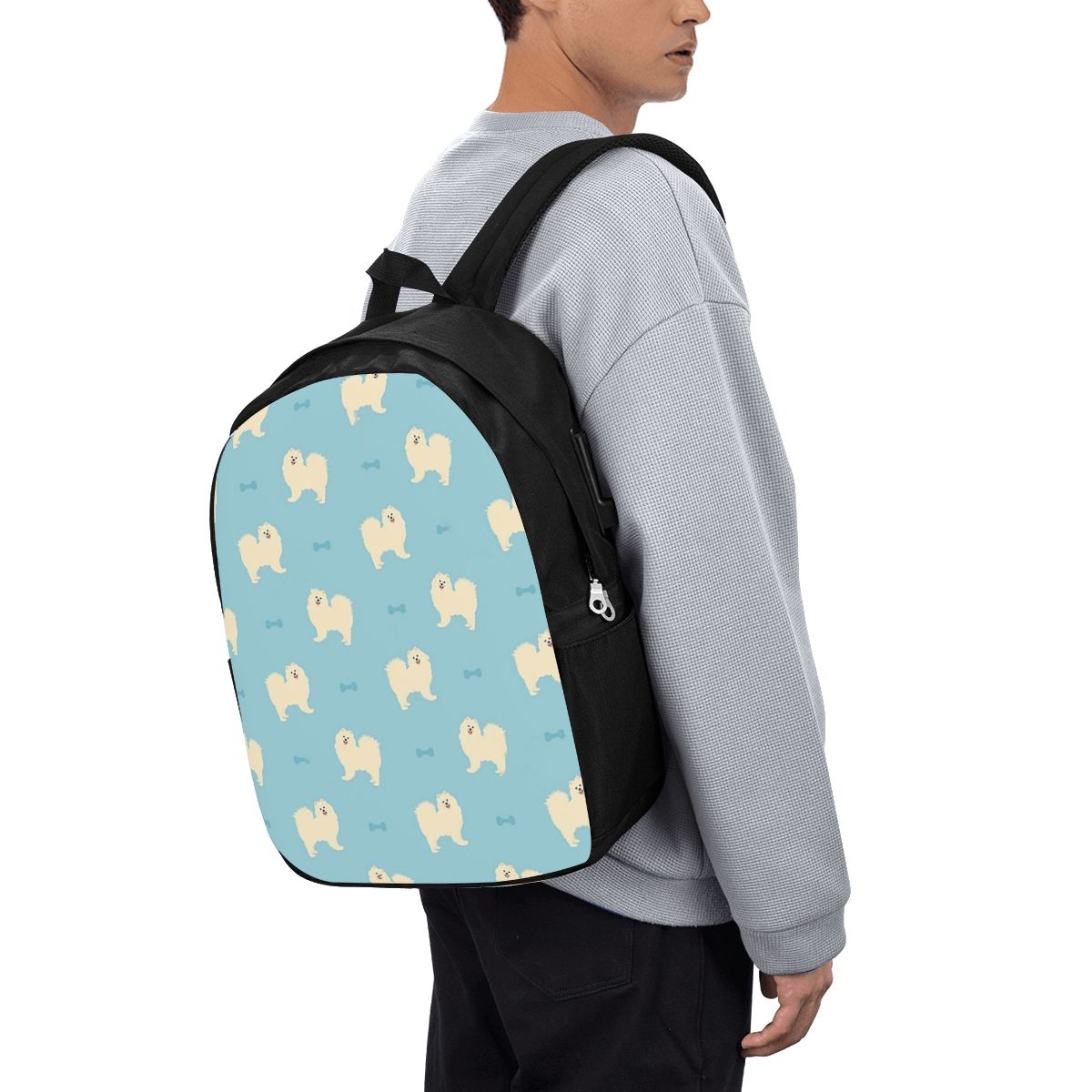 Samoyed Dog Backpack Travel No - Women Bags College ulasan dan harga