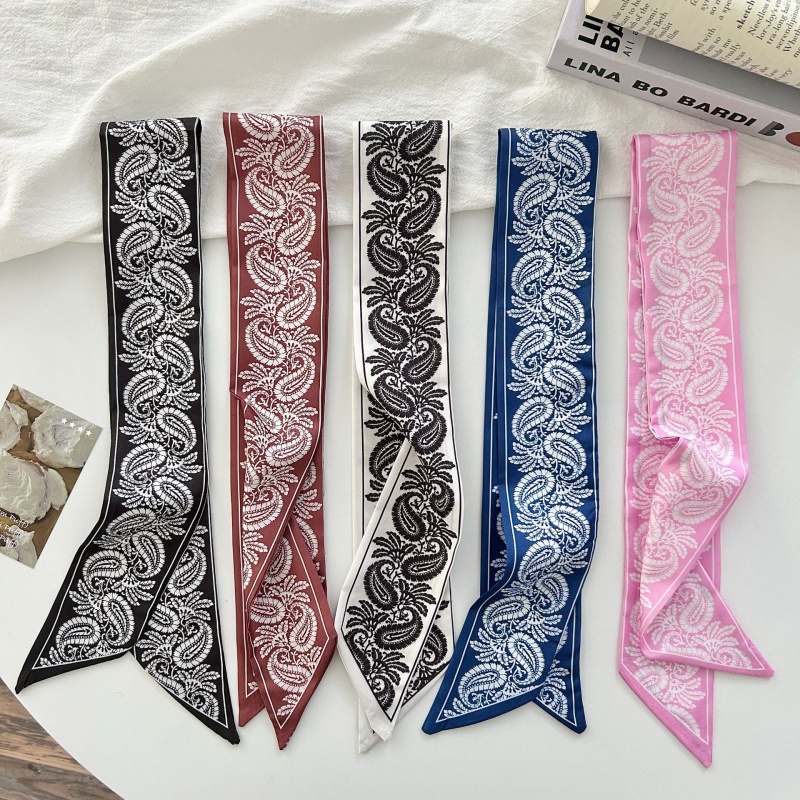 Paisley Print Satin Skinny Sca - Women Bags Office ulasan dan harga