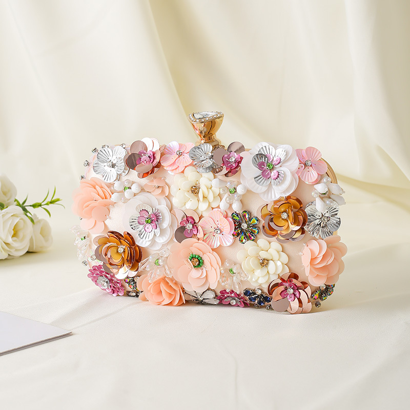 Floral Evening Dinner Handbag  - Evening Bag Beaded ulasan dan harga