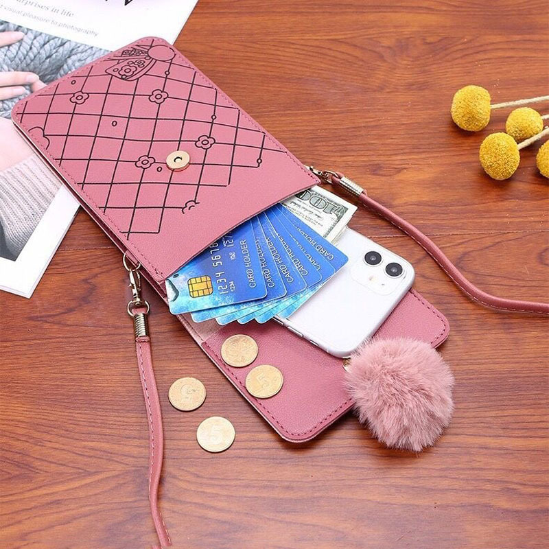 Cute Cartoon Pattern Touch-Scr - Women Bags Crossbody ulasan dan harga