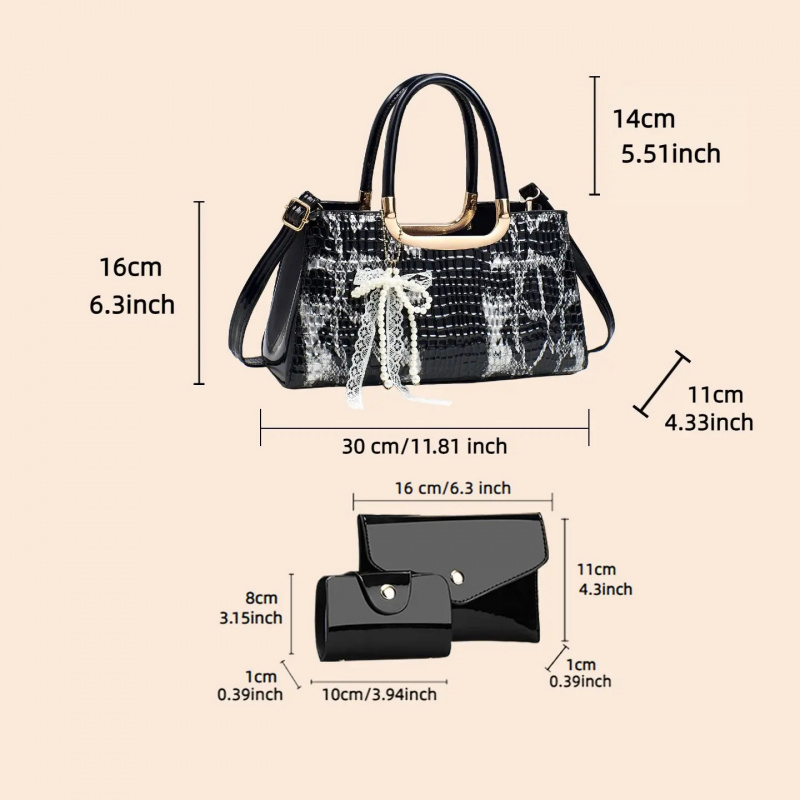 Women's Handbag Set, Crocodile - Women Bags Crossbody ulasan dan harga