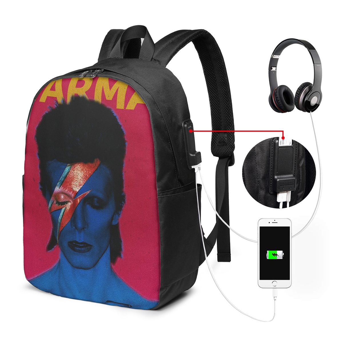 Davids Bowied Backpack Travel  - Women Bags College ulasan dan harga