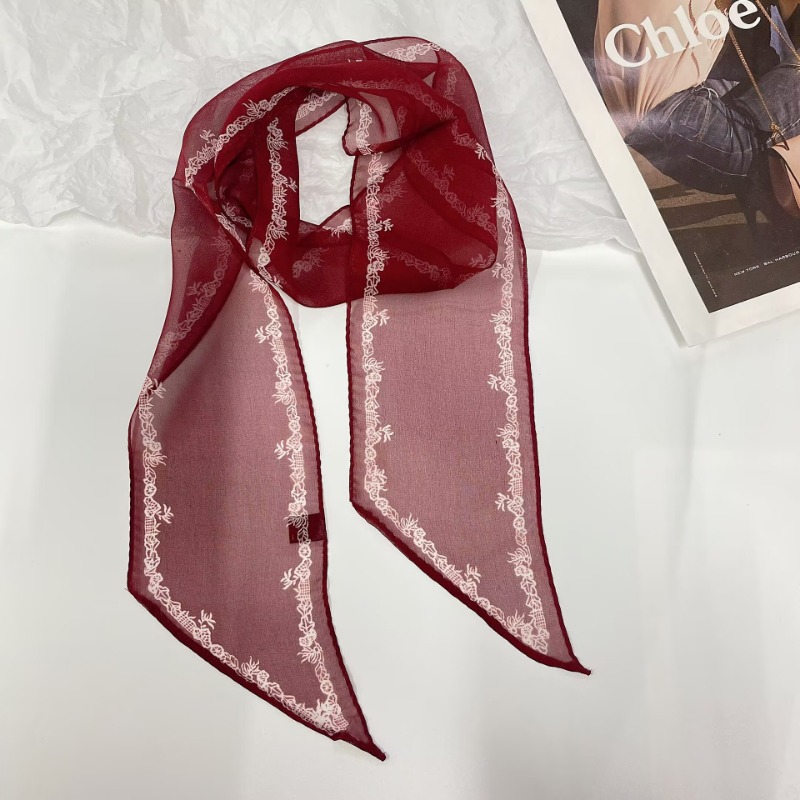 Vintage Printed Chiffon Scarf  - Women Bags Office ulasan dan harga