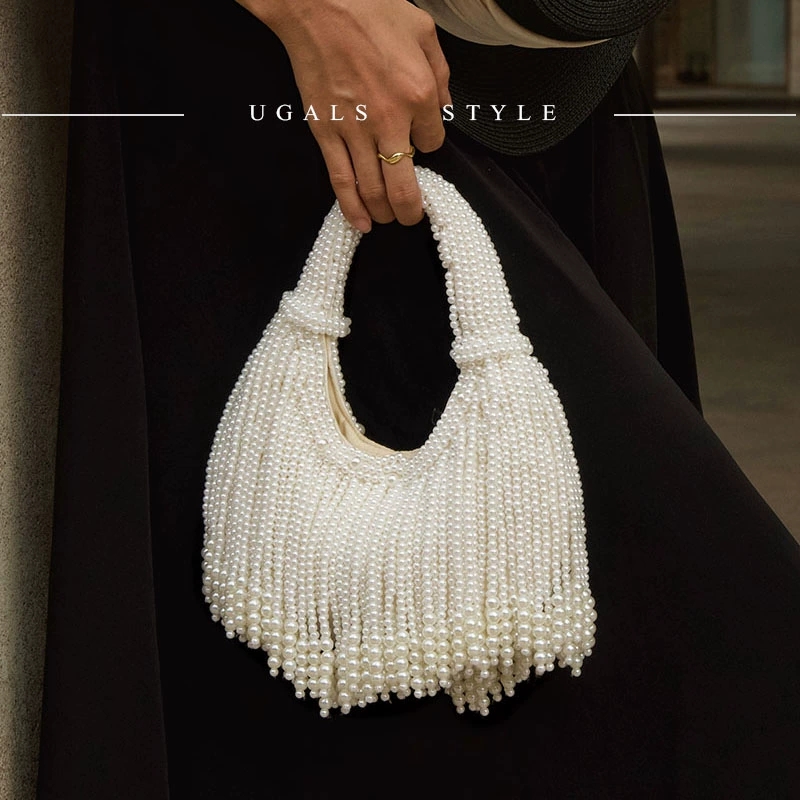 Design Handle Pearl Evening Cl - Evening Bag Beaded ulasan dan harga