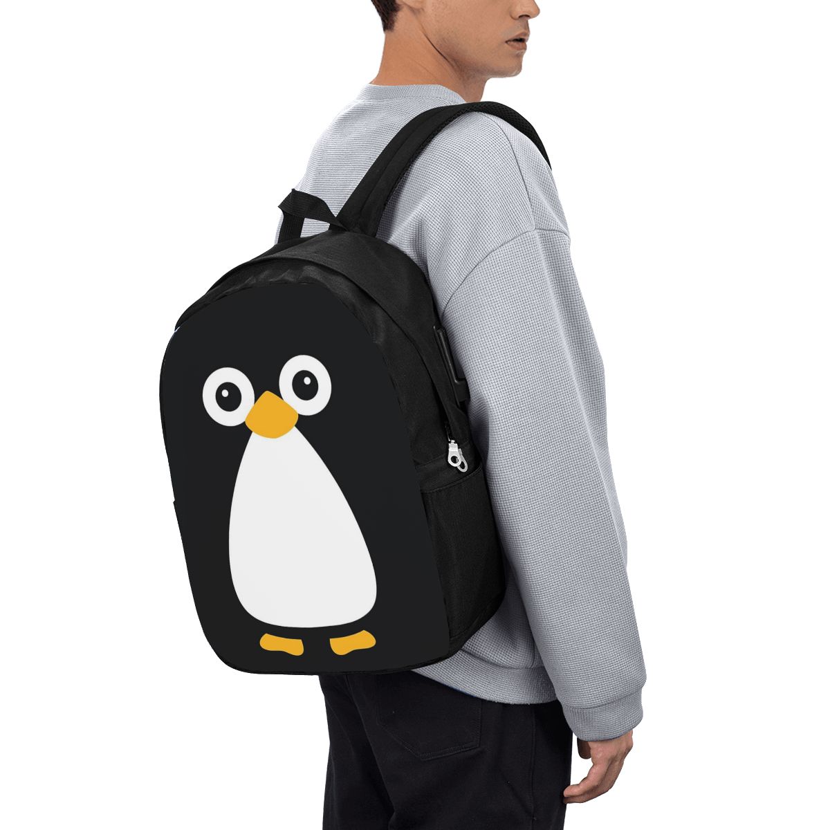 Cute Vector Penguin Backpack T - Women Bags College ulasan dan harga