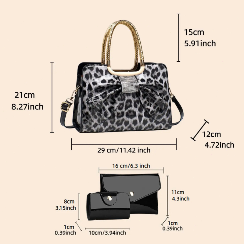 Butterfly Knot Leopard Print W - Women Bags Crossbody ulasan dan harga